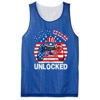 Gamer 4th Of July Freedom Unlocked Video Games Teens Gift Mesh Reversible Basketball Jersey Tank