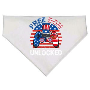 Gamer 4th Of July Freedom Unlocked Video Games Teens Gift USA-Made Doggie Bandana