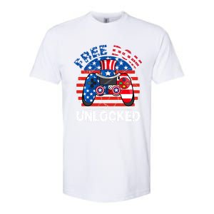 Gamer 4th Of July Freedom Unlocked Video Games Teens Gift Softstyle CVC T-Shirt