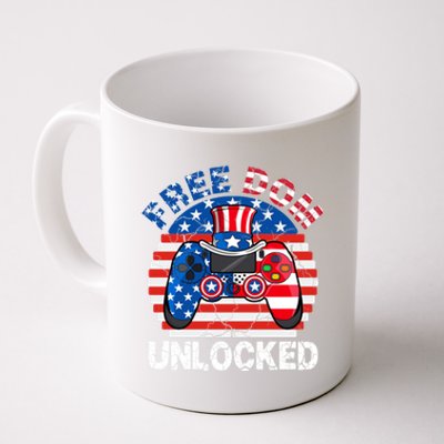 Gamer 4th Of July Freedom Unlocked Video Games Teens Gift Coffee Mug