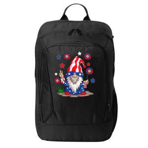 Gnomes 4Th Of July Gnome Lover American Flag Cute Gift City Backpack