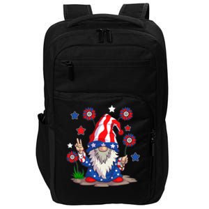 Gnomes 4Th Of July Gnome Lover American Flag Cute Gift Impact Tech Backpack