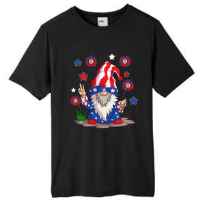 Gnomes 4Th Of July Gnome Lover American Flag Cute Gift Tall Fusion ChromaSoft Performance T-Shirt