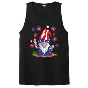 Gnomes 4Th Of July Gnome Lover American Flag Cute Gift PosiCharge Competitor Tank