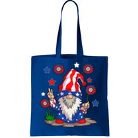 Gnomes 4Th Of July Gnome Lover American Flag Cute Gift Tote Bag