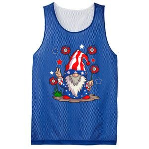 Gnomes 4Th Of July Gnome Lover American Flag Cute Gift Mesh Reversible Basketball Jersey Tank