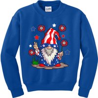 Gnomes 4Th Of July Gnome Lover American Flag Cute Gift Kids Sweatshirt