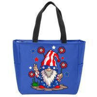 Gnomes 4Th Of July Gnome Lover American Flag Cute Gift Zip Tote Bag