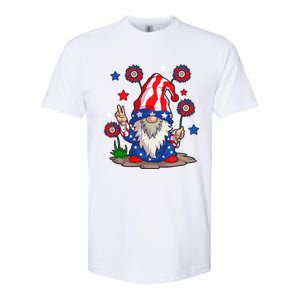 Gnomes 4Th Of July Gnome Lover American Flag Cute Gift Softstyle CVC T-Shirt