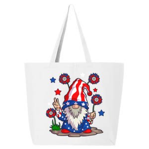 Gnomes 4Th Of July Gnome Lover American Flag Cute Gift 25L Jumbo Tote