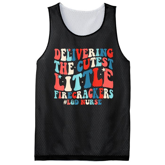 Groovy 4th Of July Labor And Delivery Nurse Patriotic Nurse Mesh Reversible Basketball Jersey Tank