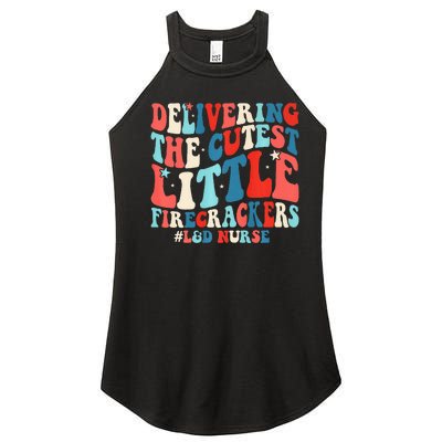 Groovy 4th Of July Labor And Delivery Nurse Patriotic Nurse Women's Perfect Tri Rocker Tank