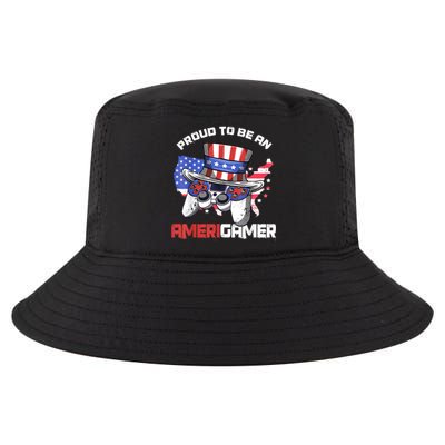 Gamer 4th Of July Gift Funny Controller American Flag Cool Comfort Performance Bucket Hat