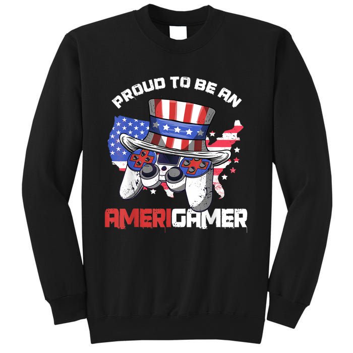 Gamer 4th Of July Gift Funny Controller American Flag Sweatshirt