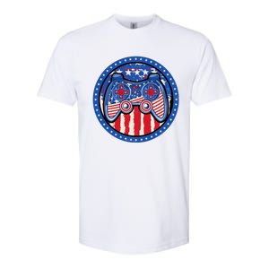 Gamer 4th of July American Flag Video Game Controller Softstyle CVC T-Shirt