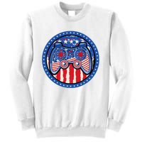 Gamer 4th of July American Flag Video Game Controller Sweatshirt