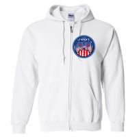 Gamer 4th of July American Flag Video Game Controller Full Zip Hoodie