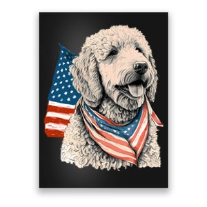 Goldendoodle 4th Of July Patriotic Golden Doodle Dog Poster