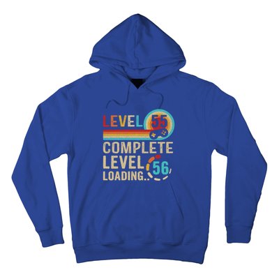 Gamer 55th Birthday Level 55 Complete Level 56 Loading Gift Hoodie