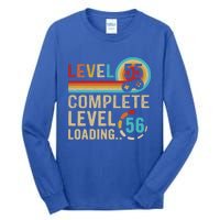 Gamer 55th Birthday Level 55 Complete Level 56 Loading Gift Tall Long Sleeve T-Shirt