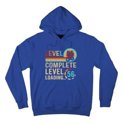 Gamer 55th Birthday Level 55 Complete Level 56 Loading Gift Tall Hoodie