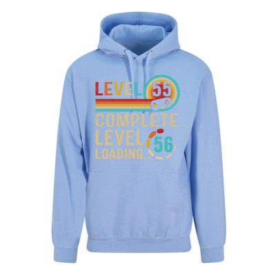 Gamer 55th Birthday Level 55 Complete Level 56 Loading Gift Unisex Surf Hoodie