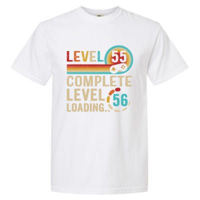 Gamer 55th Birthday Level 55 Complete Level 56 Loading Gift Garment-Dyed Heavyweight T-Shirt