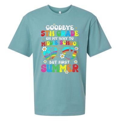 Goodbye 5th Grade Graduation To Middle school Hello Summer Sueded Cloud Jersey T-Shirt