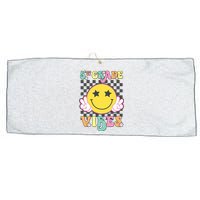 Girl 5th Grade Vibes Smile Face Back To School Fifth Grade Large Microfiber Waffle Golf Towel