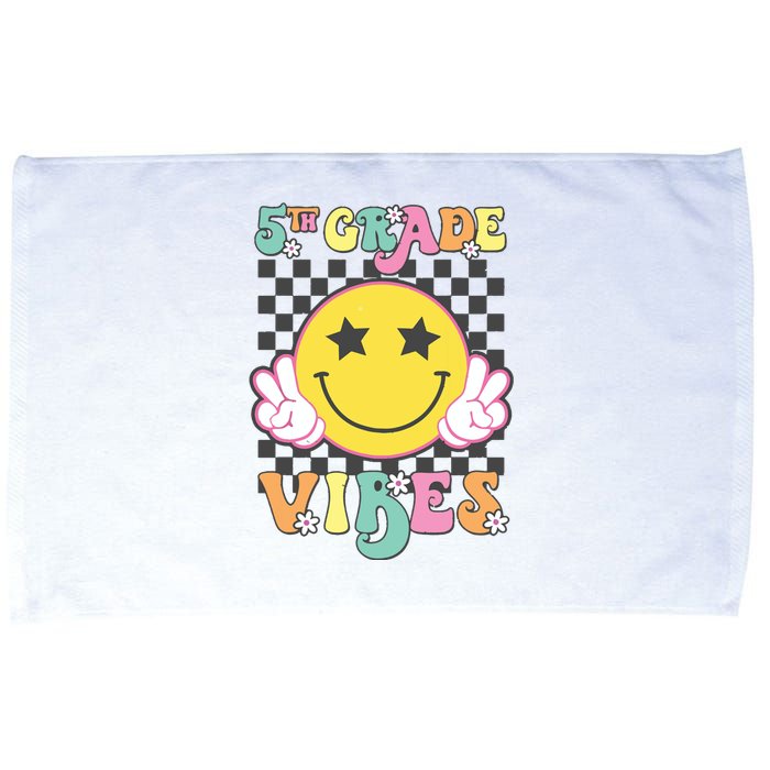 Girl 5th Grade Vibes Smile Face Back To School Fifth Grade Microfiber Hand Towel