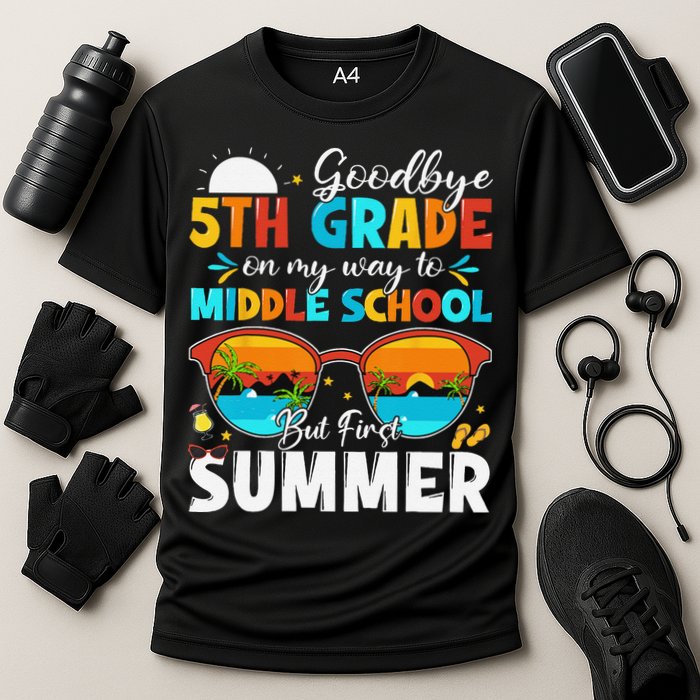 Goodbye 5th Grade Graduation To Middle School Hello Summer Performance Shirt