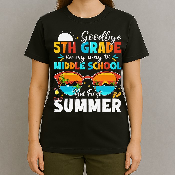 Goodbye 5th Grade Graduation To Middle School Hello Summer T-Shirt