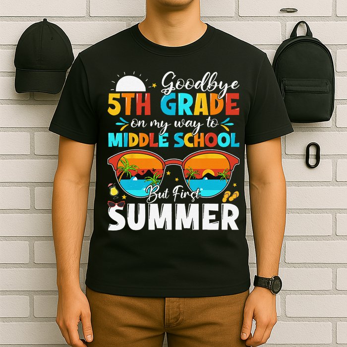 Goodbye 5th Grade Graduation To Middle School Hello Summer T-Shirt
