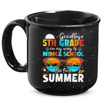 Goodbye 5th Grade Graduation To Middle School Hello Summer 15oz Campfire Ceramic Mug