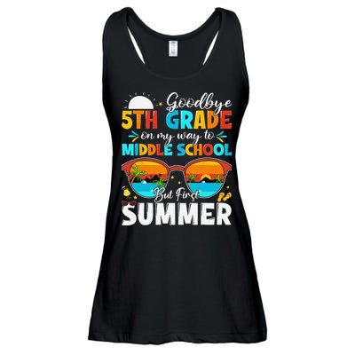 Goodbye 5th Grade Graduation To Middle School Hello Summer Ladies Essential Flowy Tank
