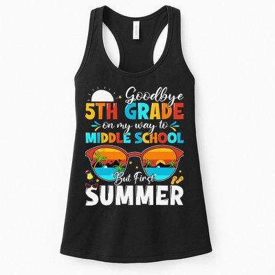 Goodbye 5th Grade Graduation To Middle School Hello Summer Womens Tank Top