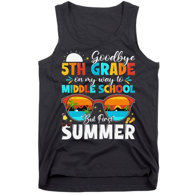 Goodbye 5th Grade Graduation To Middle School Hello Summer Tank Top