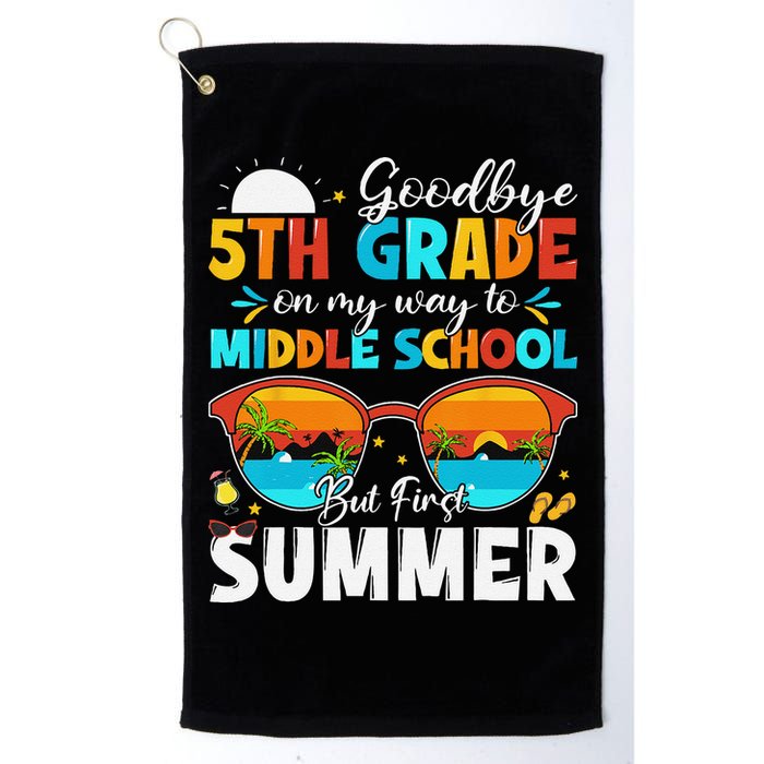 Goodbye 5th Grade Graduation To Middle School Hello Summer Golf Towel