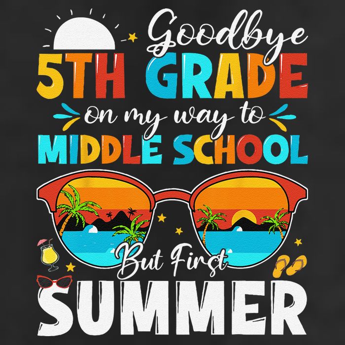 Goodbye 5th Grade Graduation To Middle School Hello Summer Golf Towel