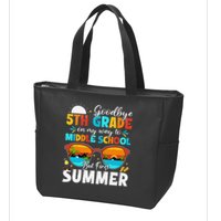 Goodbye 5th Grade Graduation To Middle School Hello Summer Zip Tote Bag