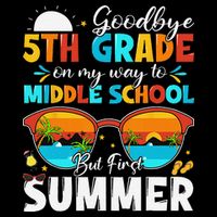 Goodbye 5th Grade Graduation To Middle School Hello Summer Zip Tote Bag