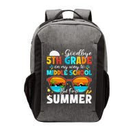 Goodbye 5th Grade Graduation To Middle School Hello Summer Vector Backpack