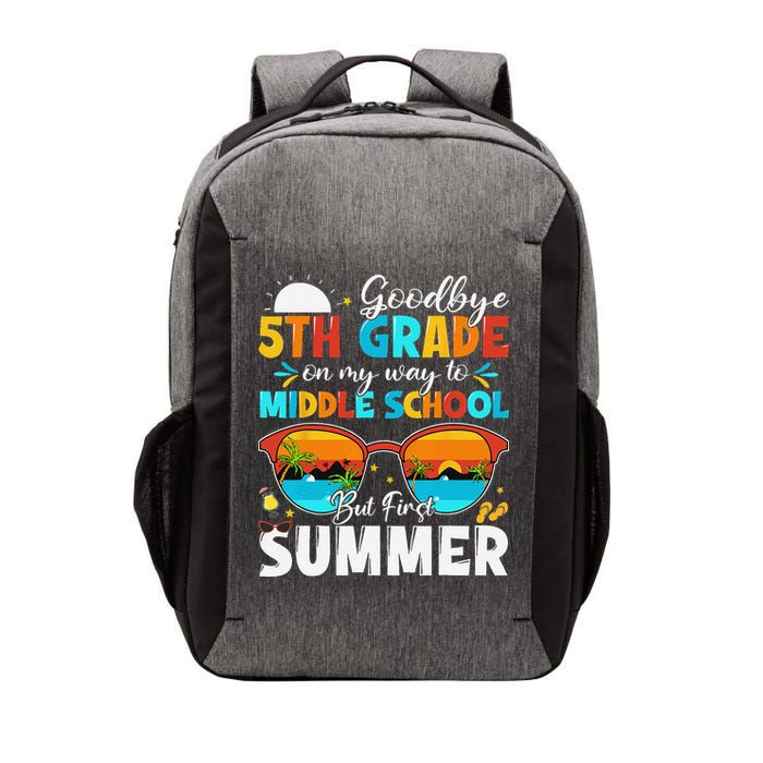 Goodbye 5th Grade Graduation To Middle School Hello Summer Vector Backpack