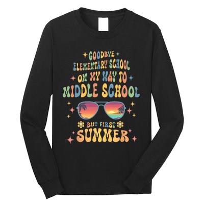 Goodbye 5th Grade Graduation To 6th Grade Hello Summer Long Sleeve Shirt