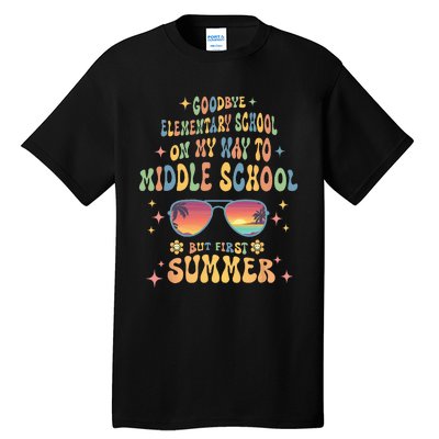 Goodbye 5th Grade Graduation To 6th Grade Hello Summer Tall T-Shirt