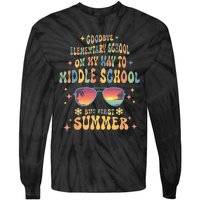 Goodbye 5th Grade Graduation To 6th Grade Hello Summer Tie-Dye Long Sleeve Shirt