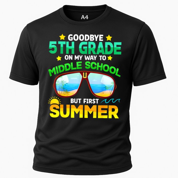 Goodbye 5th Grade Graduation To 6th Grade Hello Summer Cooling Performance Crew T-Shirt
