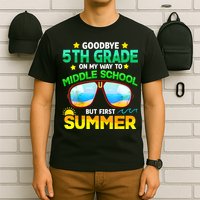 Goodbye 5th Grade Graduation To 6th Grade Hello Summer T-Shirt
