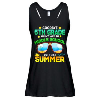 Goodbye 5th Grade Graduation To 6th Grade Hello Summer Ladies Essential Flowy Tank