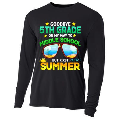 Goodbye 5th Grade Graduation To 6th Grade Hello Summer Cooling Performance Long Sleeve Crew